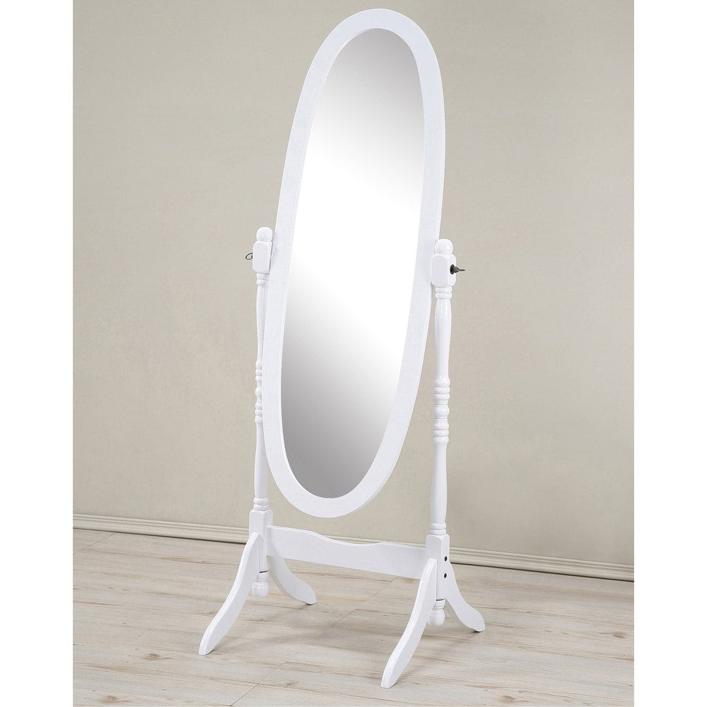 Miroir sur pied traditionnel en bois Roundhill Furniture Copper Grove Monks Hood