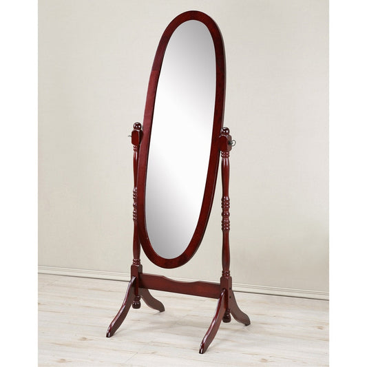 Miroir sur pied traditionnel en bois Roundhill Furniture Copper Grove Monks Hood