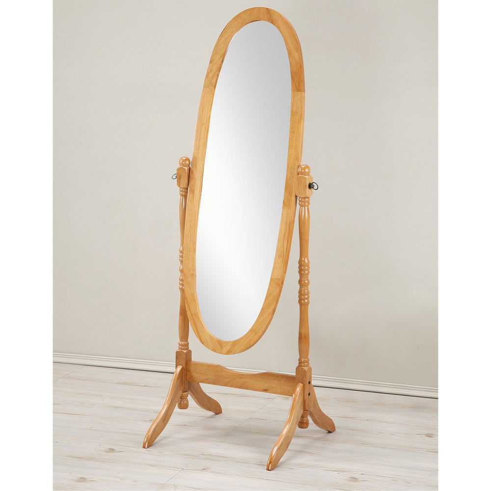 Miroir sur pied traditionnel en bois Roundhill Furniture Copper Grove Monks Hood