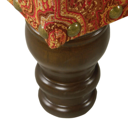 Banc de rangement rembourré Copper Grove Muscari avec garniture cloutée