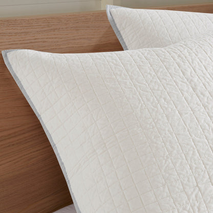 Parure de lit Intelligent Design en coton jacquard maïs avec taies d'oreiller carrées et coussins décoratifs