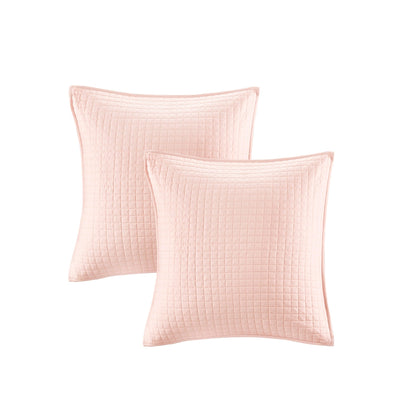 Parure de lit Intelligent Design en coton jacquard maïs avec taies d'oreiller carrées et coussins décoratifs