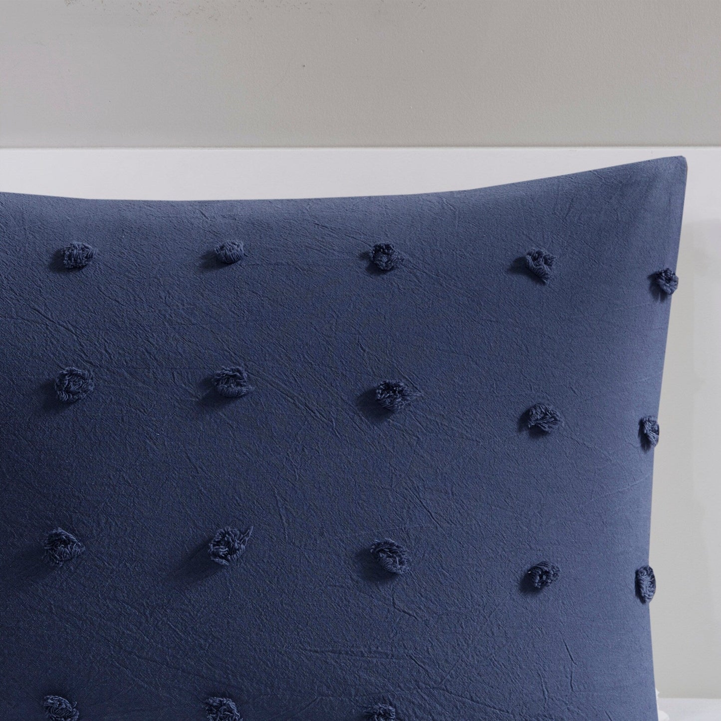 Parure de lit Intelligent Design en coton jacquard maïs avec taies d'oreiller carrées et coussins décoratifs