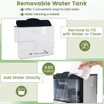 Machine à glaçons à croquer Costway Pepple 56 lb/24 h - Voir les détails