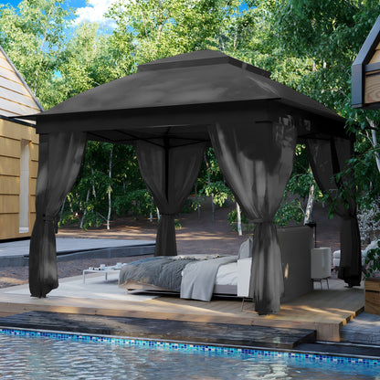 Gazebo pliant en acier Cozywor 11 pi x 11 pi avec moustiquaire