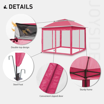 Gazebo pliant en acier Cozywor 11 pi x 11 pi avec moustiquaire