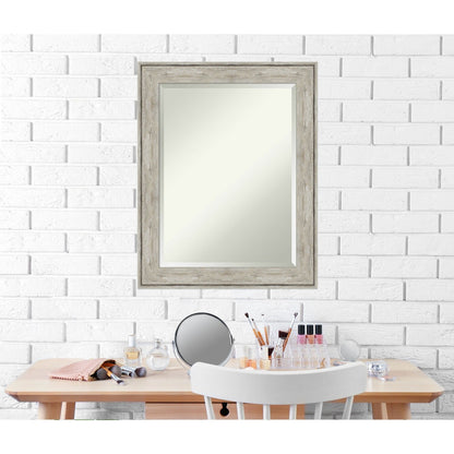 Miroir mural biseauté pour salle de bain - Cadre métallique craquelé