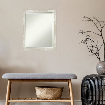 Miroir mural biseauté pour salle de bain - Cadre métallique craquelé