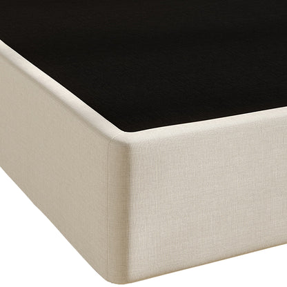 Sommier métallique CraftPorch de 12,7 cm (5 pouces) avec housse en lin gris chaud