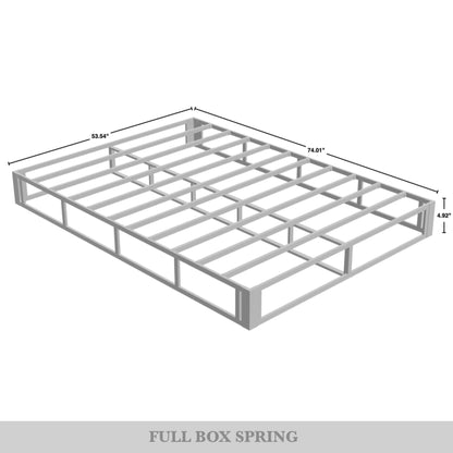 Sommier métallique CraftPorch de 12,7 cm (5 pouces) avec housse en lin gris chaud