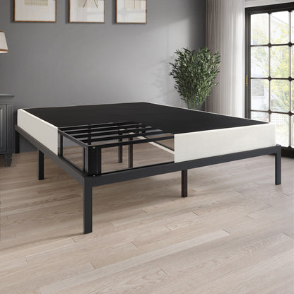 Sommier métallique CraftPorch de 12,7 cm (5 pouces) avec housse en lin gris chaud