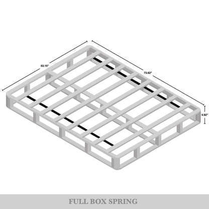 Sommier à lattes en bois massif CraftPorch de 12,7 cm (5 po) avec housse en lin gris chaud