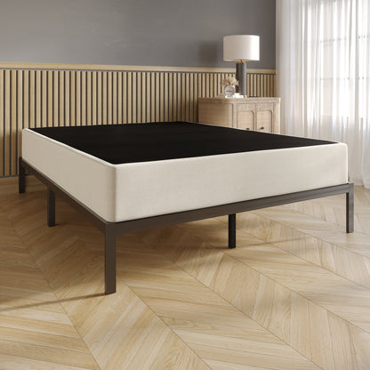 Sommier en métal recouvert de lin CraftPorch