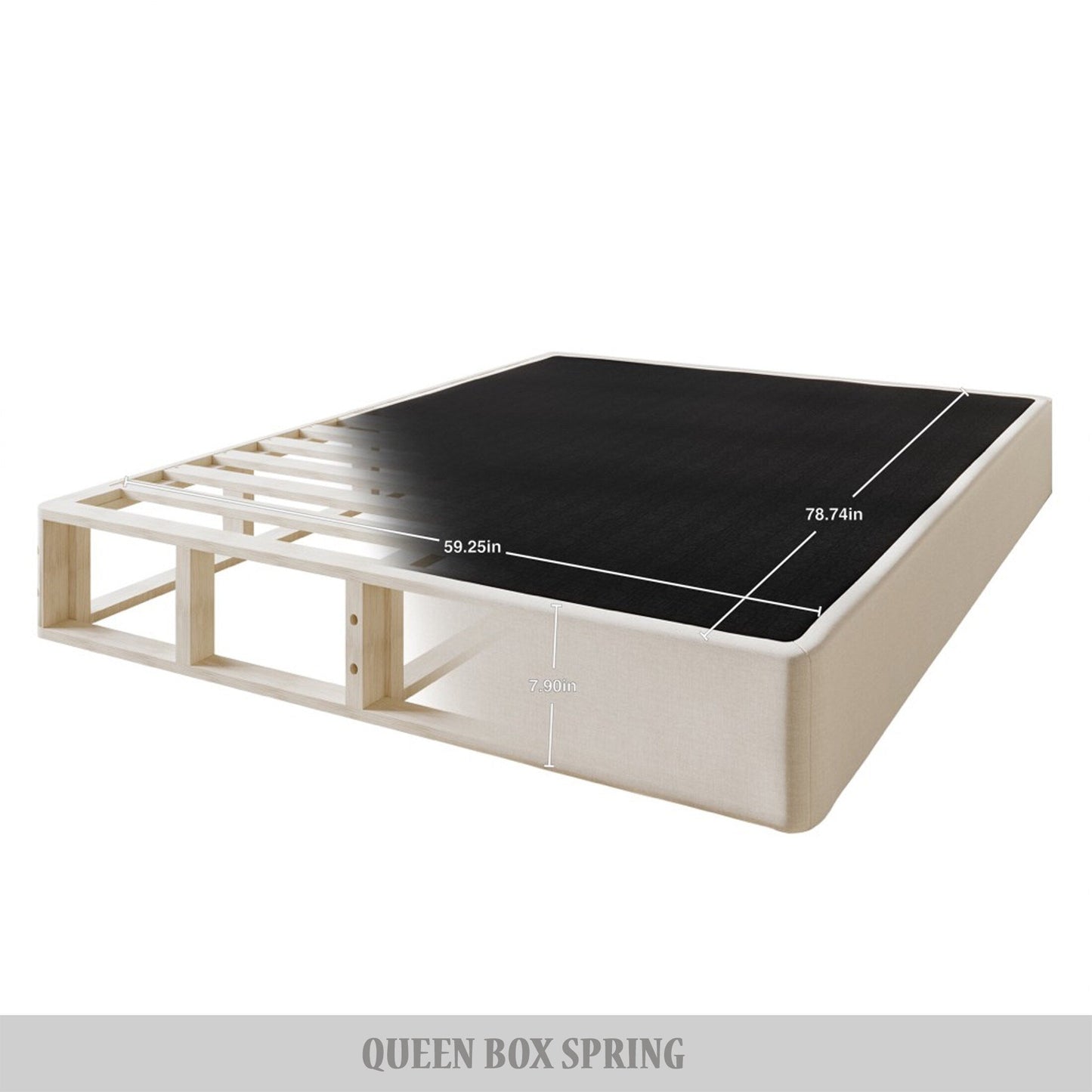 Sommier à lattes en bois massif CraftPorch de 20 cm (8 pouces)