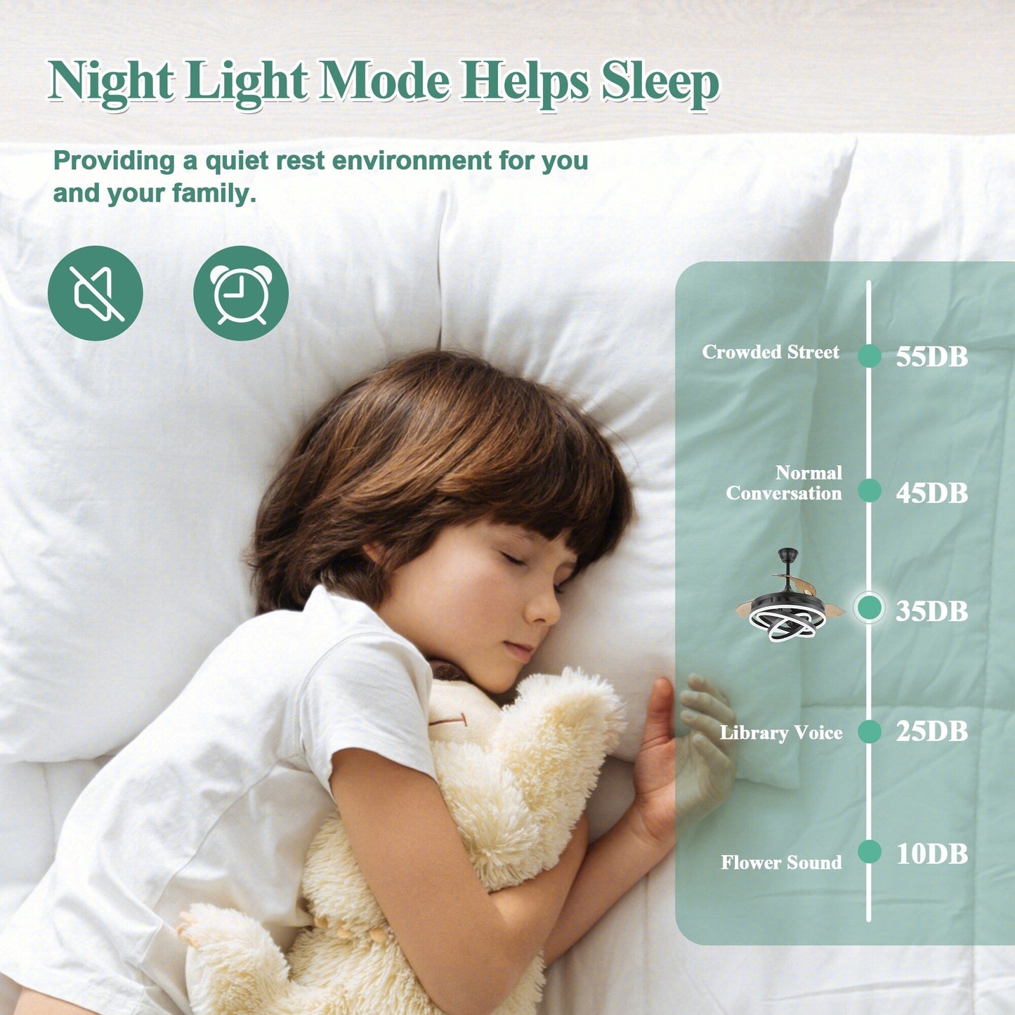 Ventilateur de plafond rétractable Cusp Barn 42 avec éclairage et télécommande, forme DIY, ventilateur moderne silencieux à moteur CC et plafonnier LED