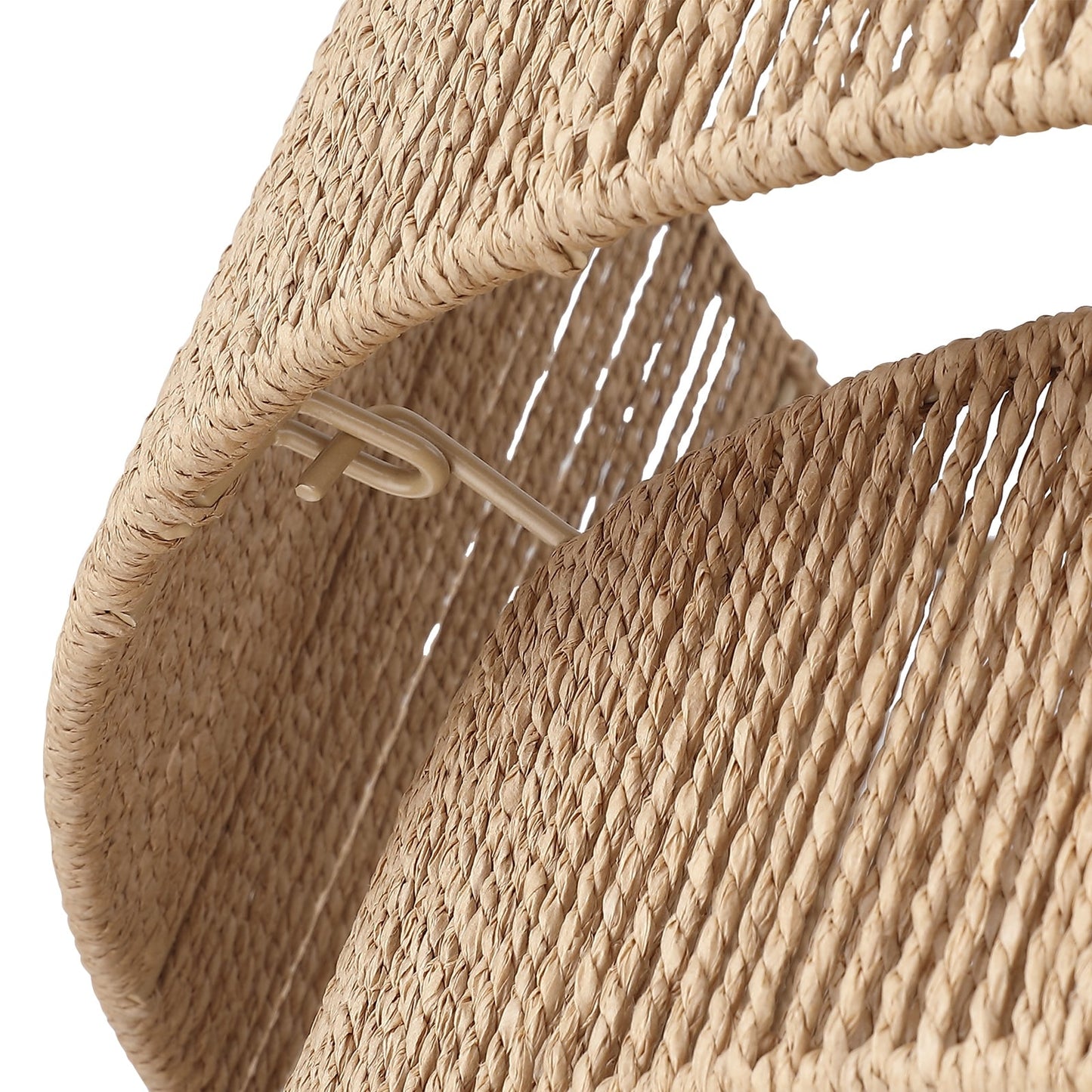 Lustre tambour en rotin naturel Cynthia à 4 lumières - 56 cm (22 po) de largeur