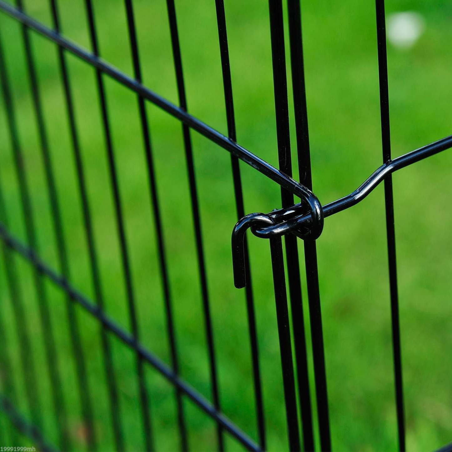 Pawhut 30 Pouces 8 Panneaux Parc Pour Animaux De Compagnie En Métal Intérieur Exterieur Exercice Chi