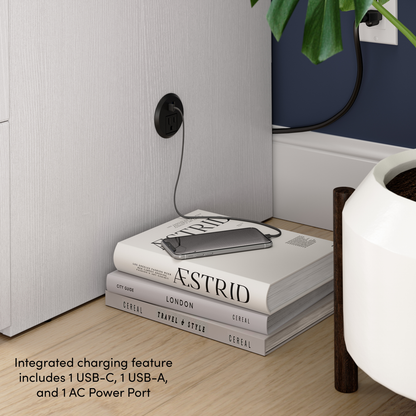 Lit armoire Key West avec matelas à trois plis - Chêne blanc - Format grand lit | Lit armoire Key West avec matelas triple - Chêne blanc - Grand lit