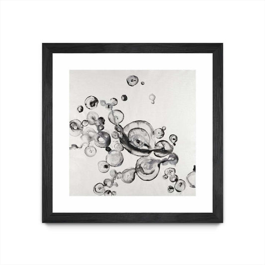 Transparent Onyx Matted and Framed Black 36x36 Wall Art|Œuvre d’art murale encadrée noire et mate « Transparent Onyx » 36 x 36