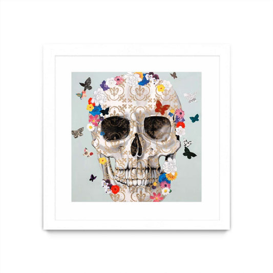 Party Favor Matted and Framed White 36x36 Wall Art|Œuvre d'art murale encadrée blanche et mate « Party Favor » 36 x 36