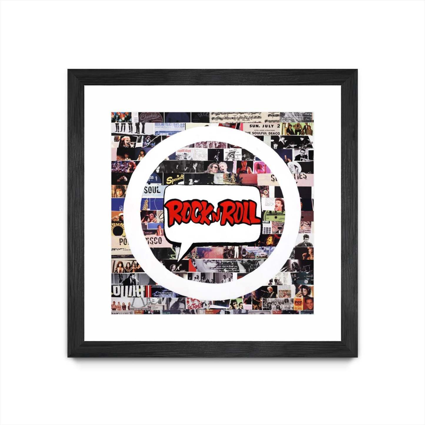 Œuvre d’art murale encadrée noire et mate « Its Here To Stay » 30 x 30