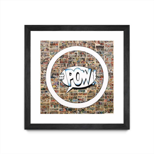 Smoke Circus I Matted and Framed Black 30x30 Wall Art|Œuvre d'art murale encadrée noire et mate « Smoke Circus I » 30 x 30