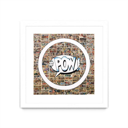 Smoke Circus I Matted and Framed White 30x30 Wall Art|Œuvre d'art murale encadrée blanche et mate « Smoke Circus I » 30 x 30