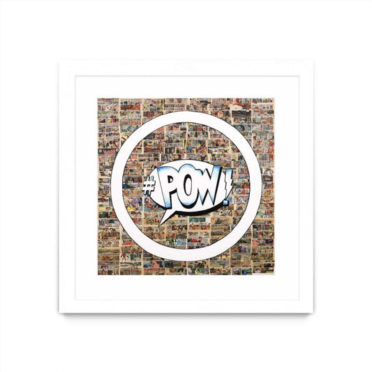 Smoke Circus I Matted and Framed White 30x30 Wall Art|Œuvre d'art murale encadrée blanche et mate « Smoke Circus I » 30 x 30