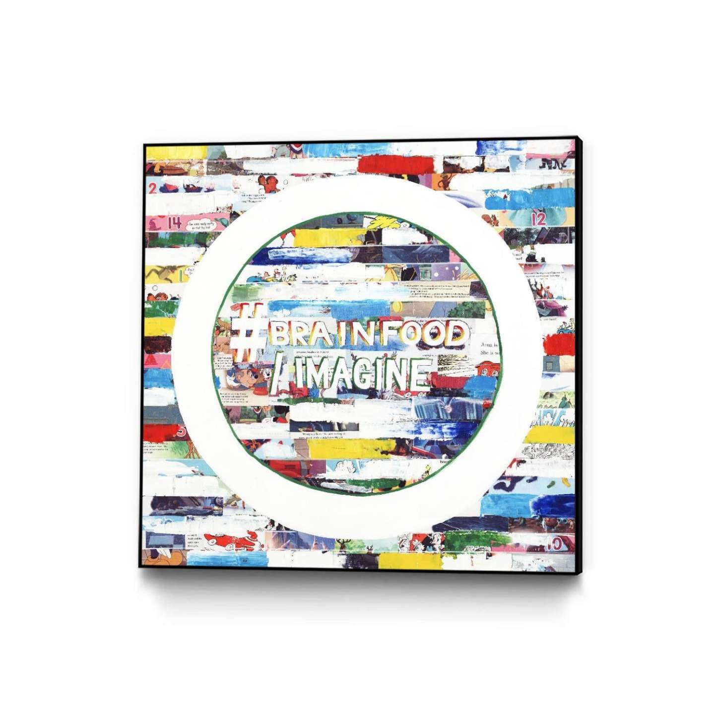 Smoke Circus Iv Canvas Framed Black 20x20 Wall Art|Œuvre d'art murale sur toile encadrée noire « Smoke Circus Iv » 20 x 20