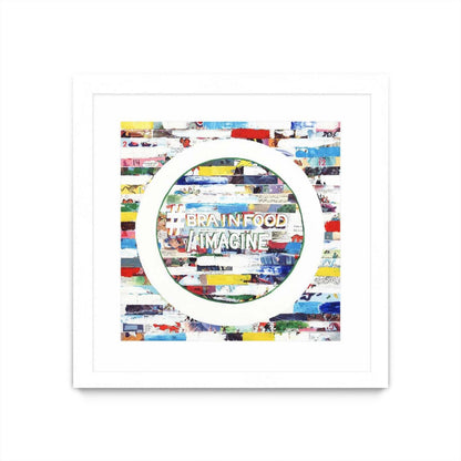 Smoke Circus Iv Matted and Framed White 30x30 Wall Art|Œuvre d'art murale encadrée blanche et mate « Smoke Circus Iv » 30 x 30