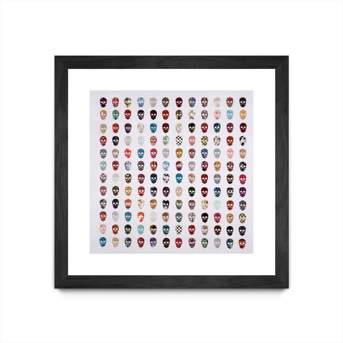 Magnifique Foule Matted and Framed Black 30x30 Wall Art|Œuvre d'art murale encadrée noire et mate « Magnifique Foule » 30 x 30