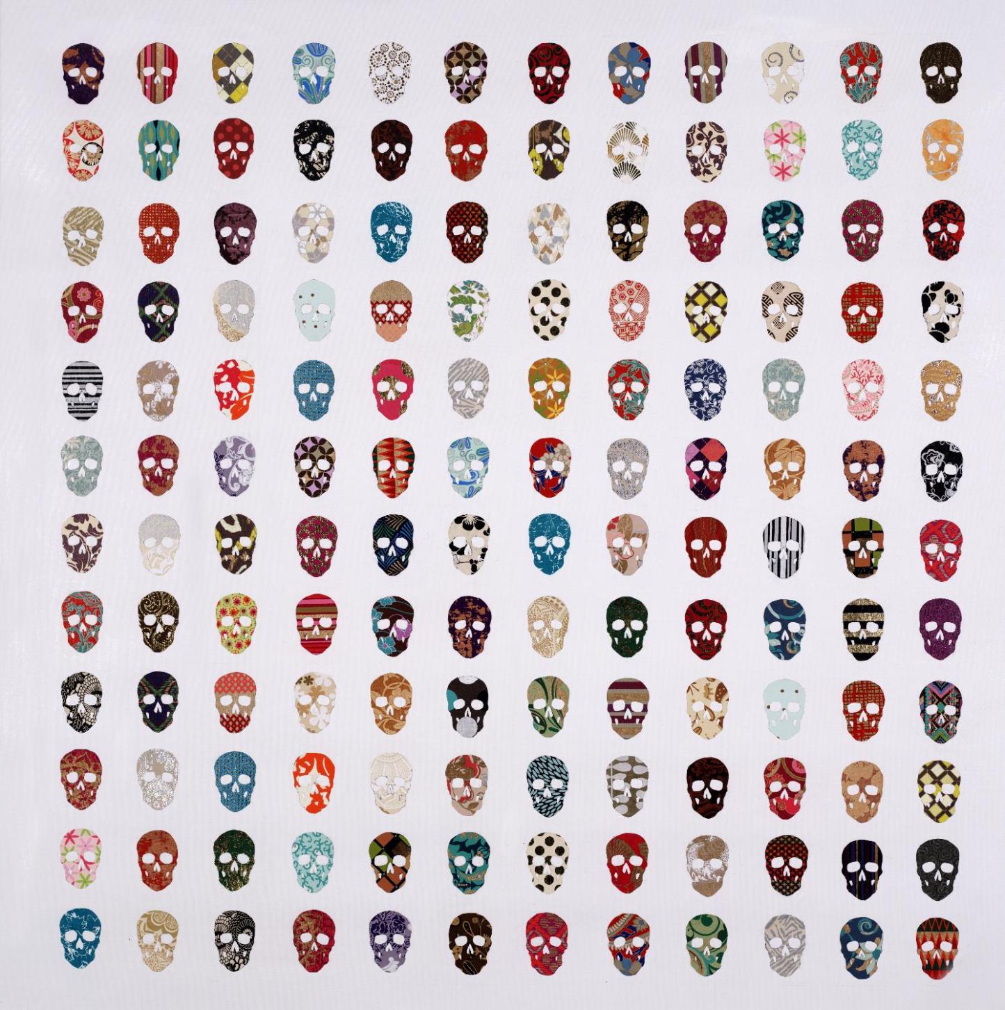 Œuvre d'art murale géante « Gorgeous Crowd » 72 x 72