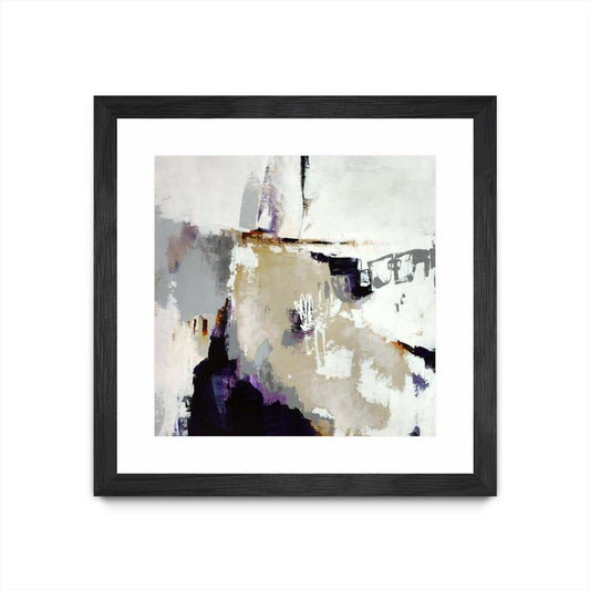 Œuvre d’art murale encadrée noire et mate « Tumult Roar » 30 x 30