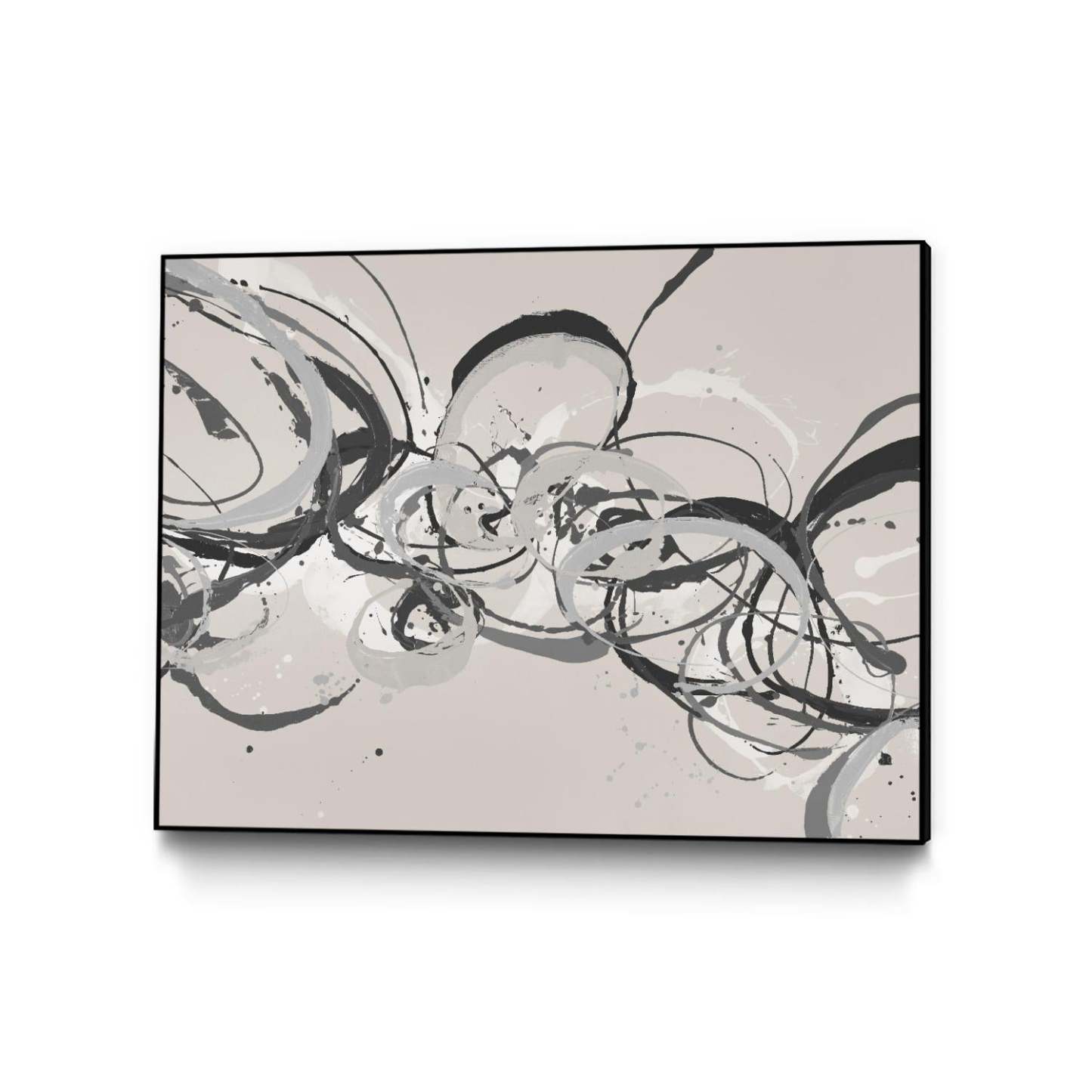 Œuvre d'art murale sur toile encadrée noire « Demanding Order Iv » 32 x 24