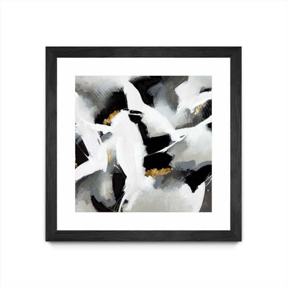 Œuvre d’art murale encadrée noire et mate « Driven To Dig In » 30 x 30