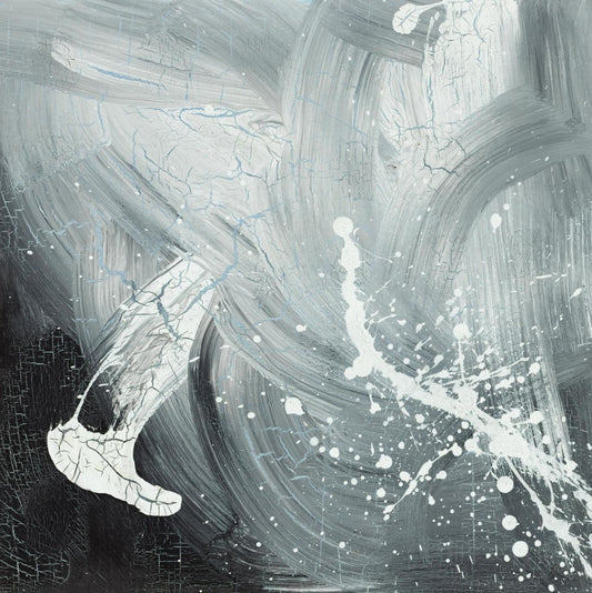 Œuvre d'art murale géante « Petrify VIII » 72 x 72