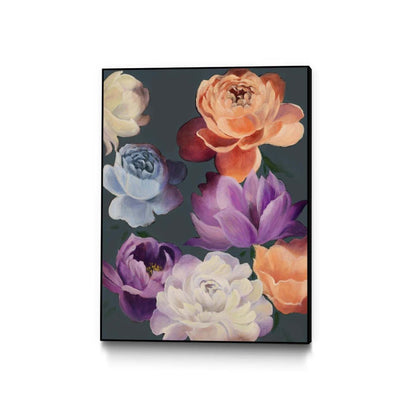 Œuvre d’art murale sur toile encadrée noire « November Blooms » 24 x 32