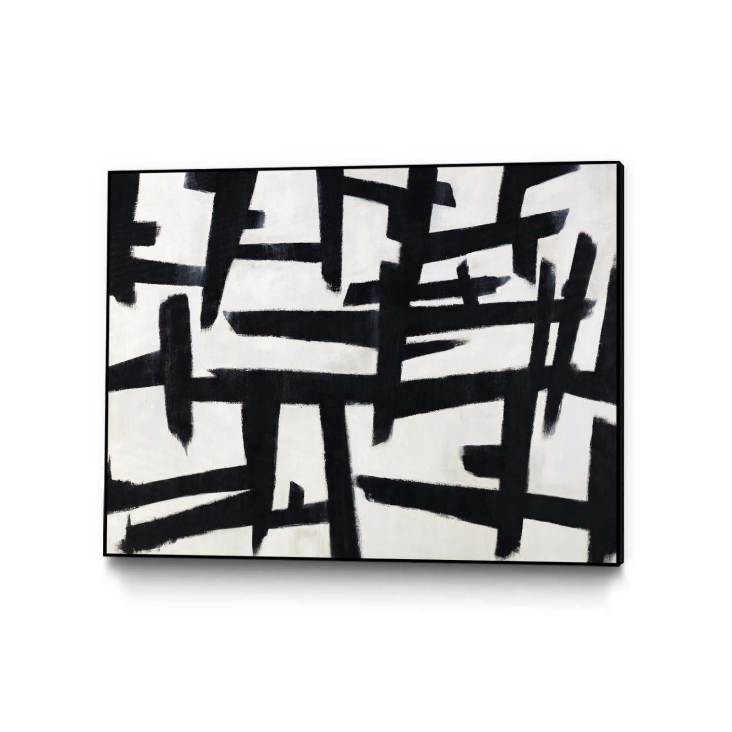 Native Maze Canvas Framed Black 40x30 Wall Art|Œuvre d'art murale sur toile encadrée noire « Native Maze » 40 x 30
