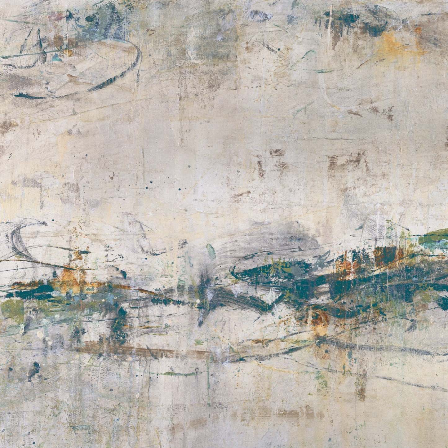 Œuvre d'art murale géante « Broken Road IV » 54 x 54