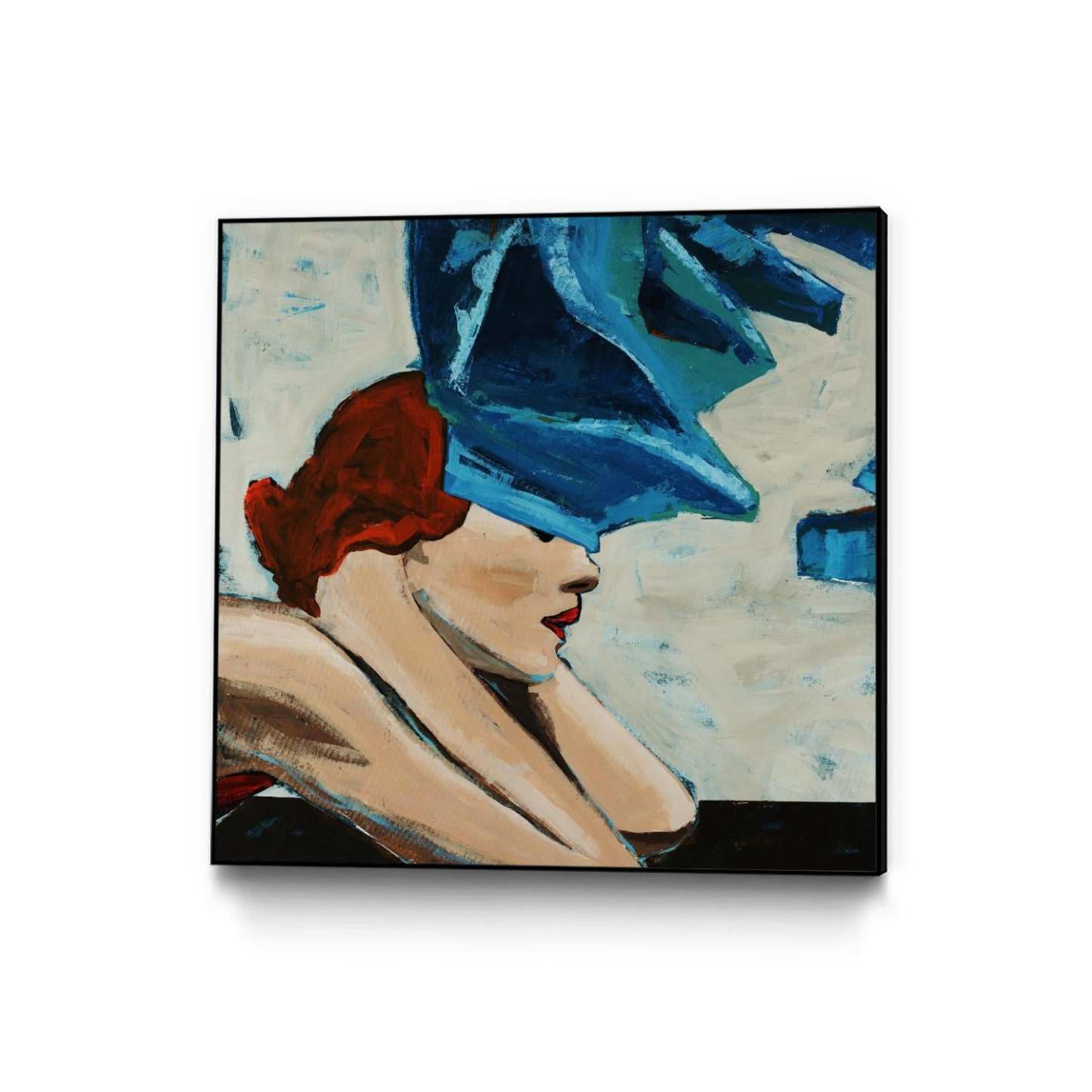 On The Rocks Canvas Framed Black 20x20 Wall Art|Œuvre d'art murale sur toile encadrée noire « On The Rocks » 20 x 20