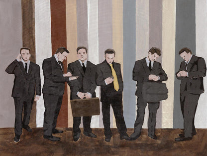 Œuvre d'art murale géante « Conference Break » 72 x 54