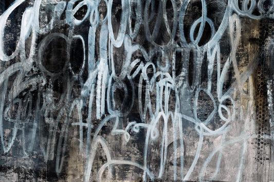 Œuvre d'art murale géante « Skip The Small Talk » 72 x 48