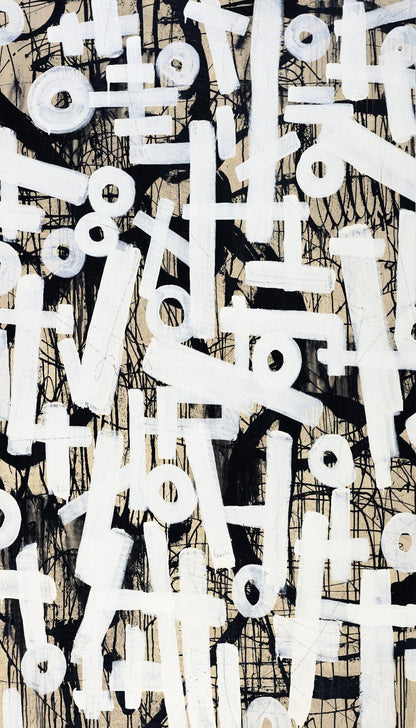 Œuvre d'art murale géante « Strapped I » 84 x 48