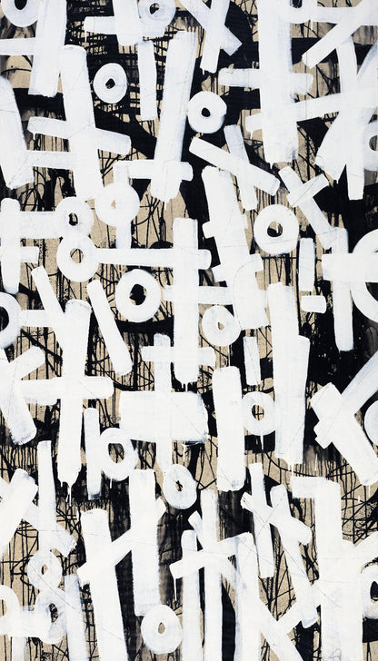 Œuvre d'art murale géante « Strapped II » 84 x 48