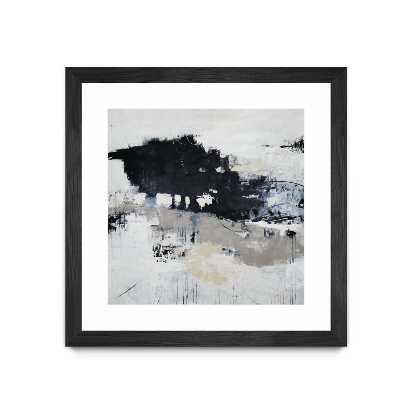 Big Bonanza Matted and Framed Black 36x36 Wall Art|Œuvre d'art murale encadrée noire et mate « Big Bonanza » 36 x 36
