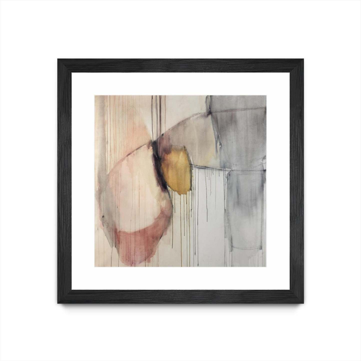 Trapped Silence Matted and Framed Black 36x36 Wall Art|Œuvre d’art murale encadrée noire et mate « Trapped Silence » 36 x 36