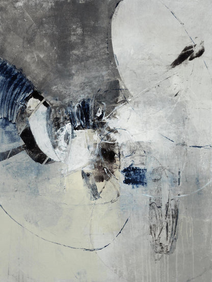 Œuvre d'art murale géante « Solid Strike I » 72 x 54