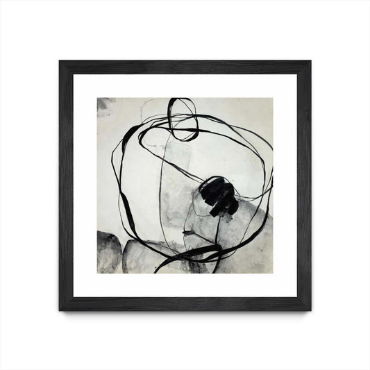 Big Mouth Blabber Matted and Framed Black 36x36 Wall Art|Œuvre d'art murale encadrée noire et mate « Big Mouth Blabber » 36 x 36