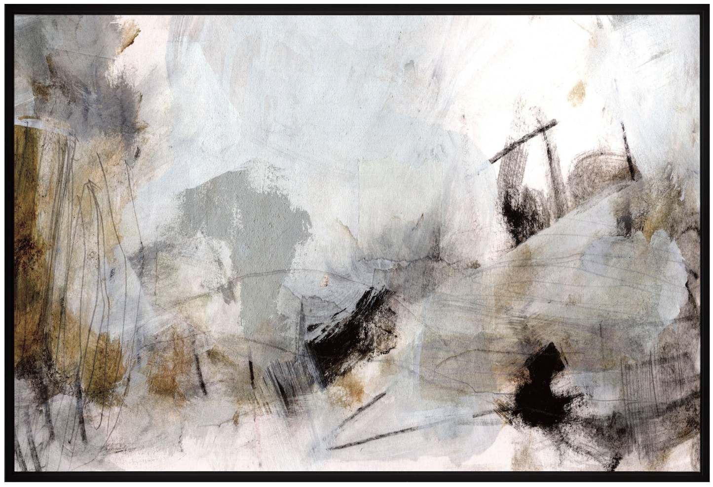 Peinture acrylique encadrée « Solthom » - 34,25 po x 49,25 po