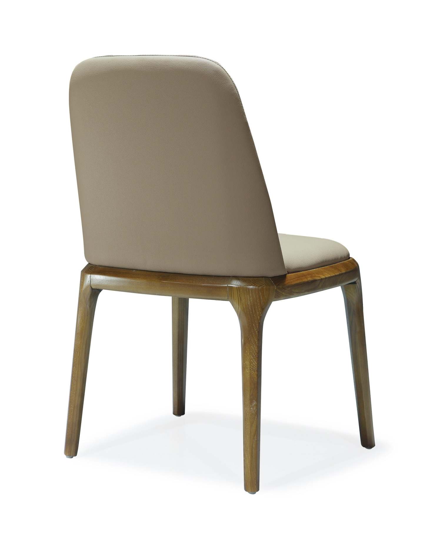 Manhattan Comfort Courding Faux Leather Dining Chair - Tan &amp; Walnut|Chaise de salle à manger Courding de Manhattan Comfort en similicuir - tan et noyer